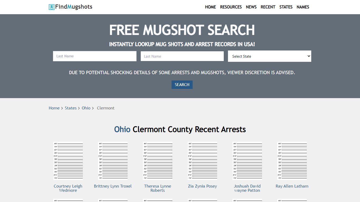 Find Clermont Ohio Mugshots - Find Mugshots